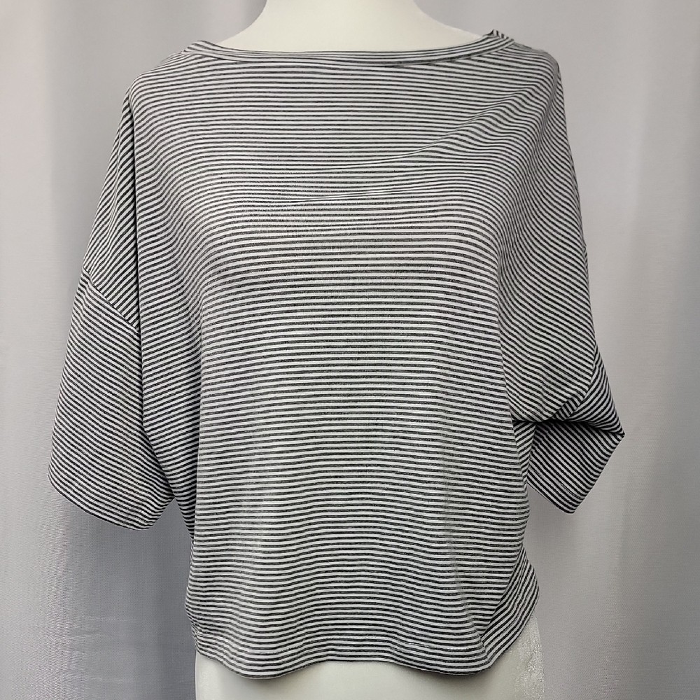 Striped Black and White Women's Top